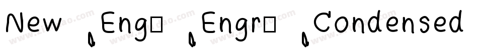 New Eng. Engr. Condensed Normal字体转换
